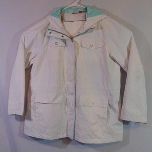 Izod white hooded rain Jacket XL White